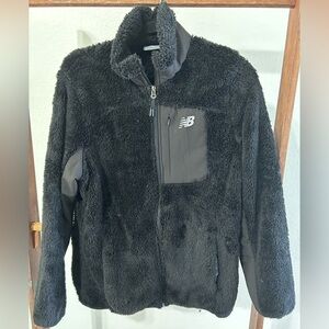 New Balance Black Super Soft Fleece Zip-Up Jacket Size Medium